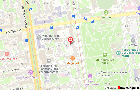 Карта: Новосибирск, ул. Мичурина, 11