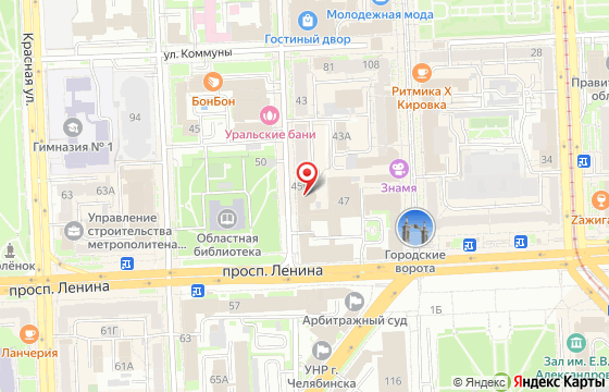Карта: Челябинск, ул. Елькина, 45А