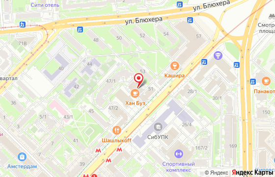 Карта: Новосибирск, ул. К. Маркса, 53А, офис 407