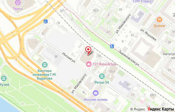 Карта: г. Новосибирск, ул. Инская, 39, оф. 306
