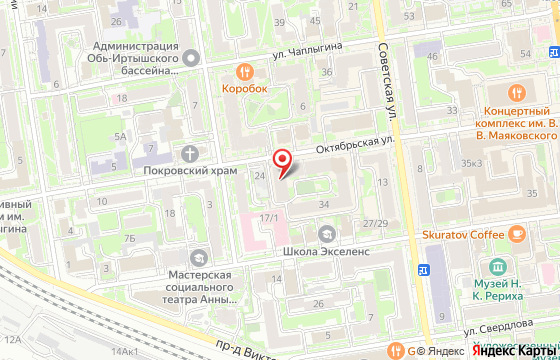 Карта: Новосибирск, ул. Октябрьская, 34