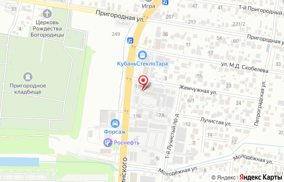 Карта: Краснодар, ул. Дзержинского, 116/3
