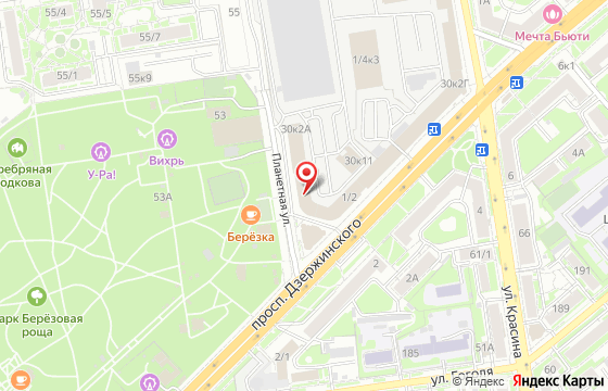 Карта: Новосибирск, Ул. Планетная 30, к.2Б