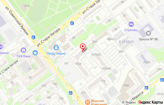 Карта: Самара, ул. Советской армии 185а