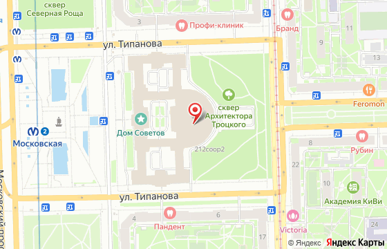 Карта: Московский проспект, 212