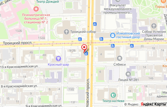Карта: пр-кт Измайловский, д 9/2