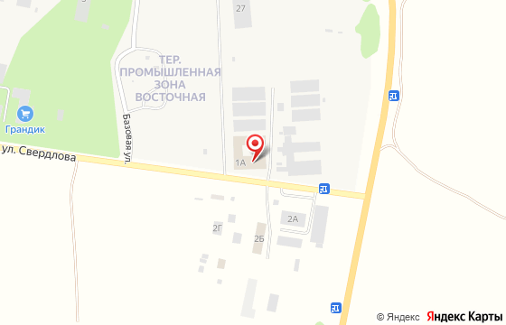Карта: Свердловская область, п. Октябрьский, улица Свердлова 1а