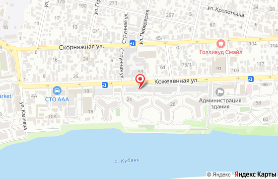 Карта: г. Краснодар, ул. Кожевенная, 24/1