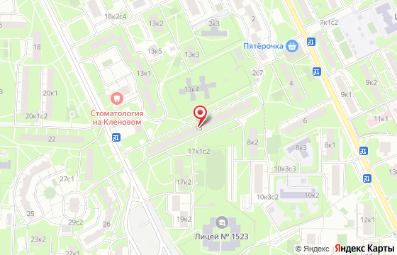 Карта: Кленовый бульвар, д. 15