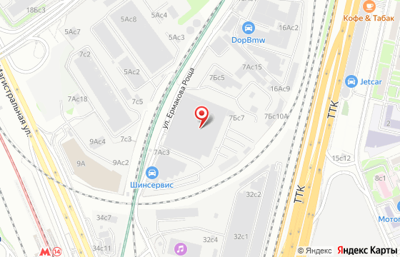 Карта: г. Москва, ул. Ермакова роща, 7а
