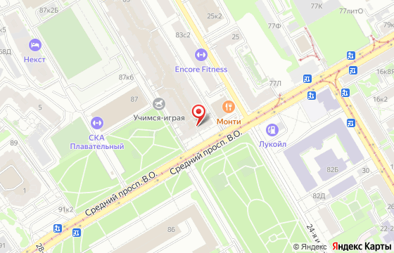 Карта: Средний проспект В.О., д 85, офис 6