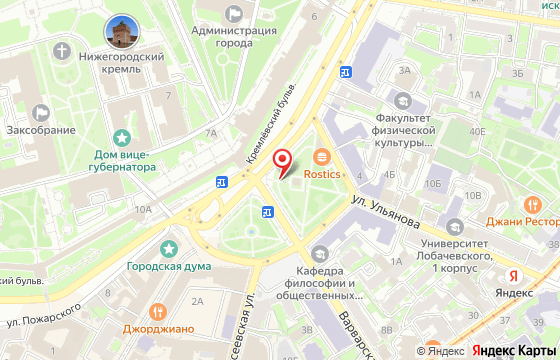 Карта: Нижний Новгород, ул. Родионова, 167Б, офис 110/1