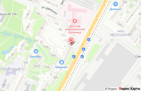 Карта: Самара, ул. Ново-Садовая 220б