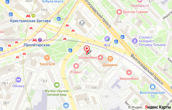 Карта: Волгоградский пр., д. 2
