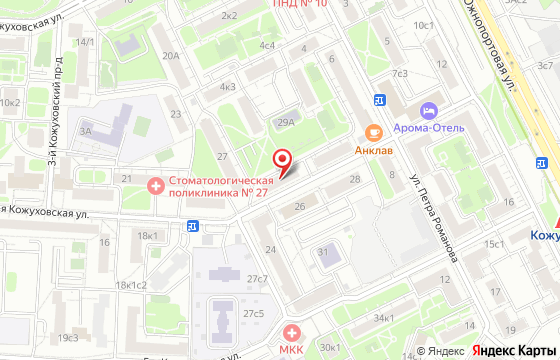 Карта: Москва, 6-я Кожуховская улица, 29Б