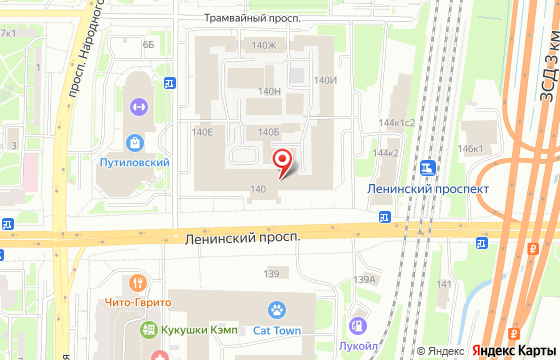 Карта: Ленинский проспект, 140а