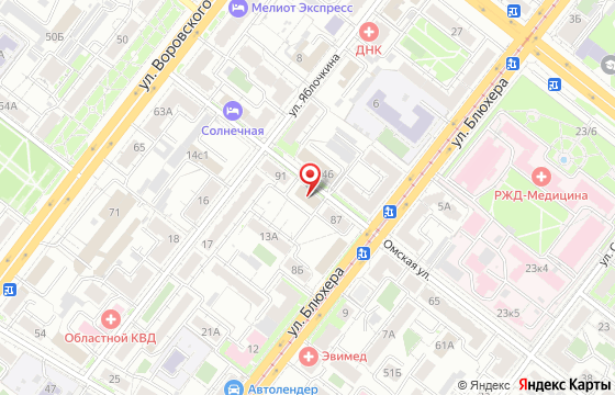 Карта: г. Челябинск, ул. Омская, д. 89, оф. 111