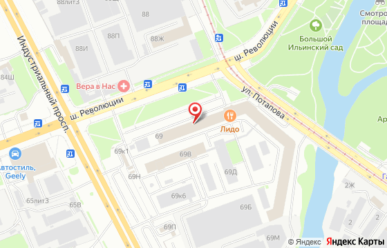Карта: ш Революции, д 69