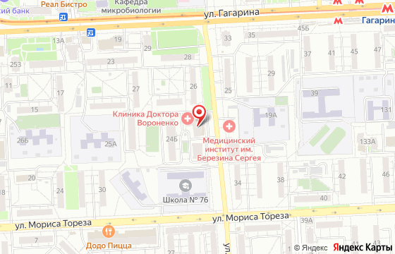 Карта: г. Самара, ул. Мяги, 24А