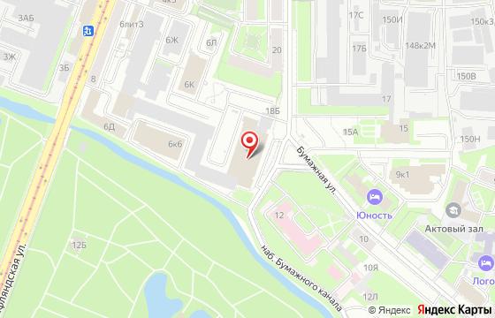 Карта: Санкт-Петербург, ул. Бумажная 16, корп. 1, оф. 511