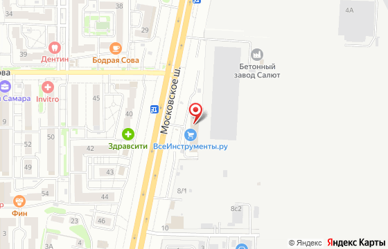 Карта: Самара, Московское шоссе, 20-й километр, 33