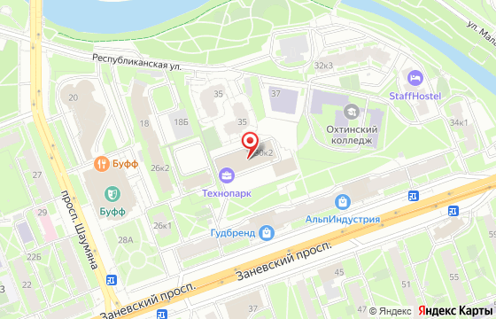 Карта: Заневский пр., 30 корп.2
