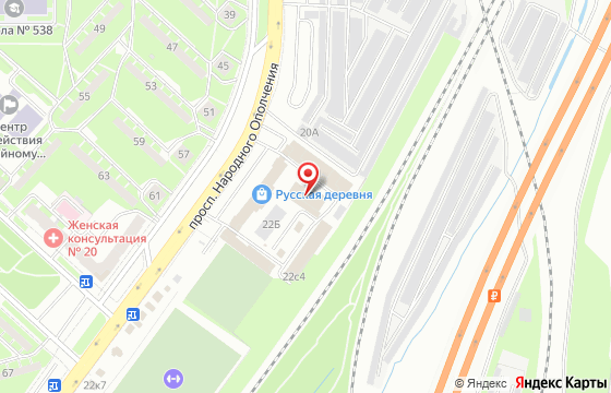 Карта: пр. Народного ополчения, д.22 ВК