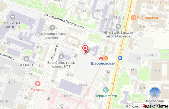 Карта: ул.Шаболовка, 34, стр. 3