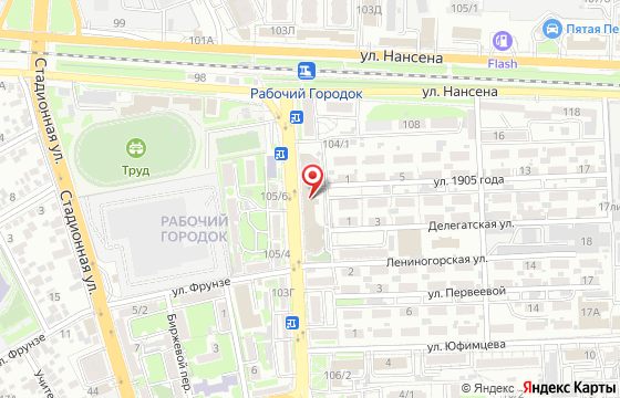Карта: г. Ростов-на-Дону, Буденновский проспект, 120/1, 3 этаж, офис 226