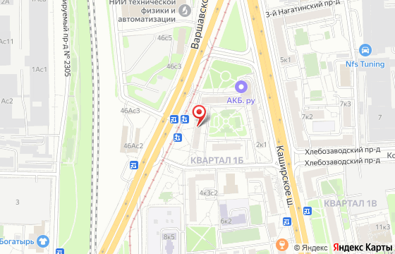 Карта: Москва, Варшавское шоссе, 65к1