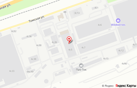 Карта: г. Красноярск, ул. Томская, 4, стр. 5, оф. 5-11