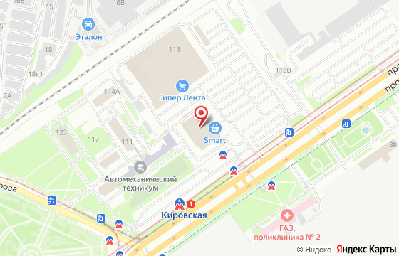 Карта: Нижний Новгород, пр-т Ленина, 109, оф. 405