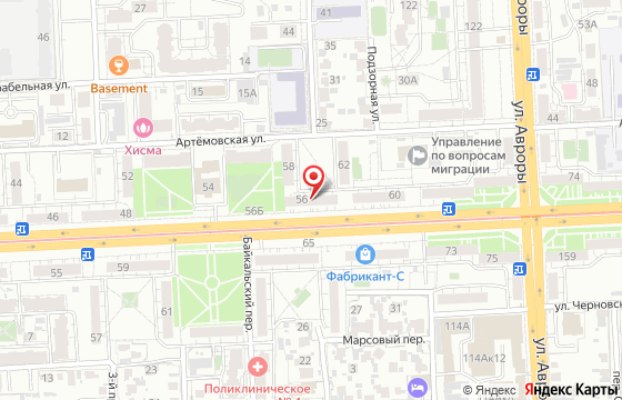 Карта: Самара, ул. Гагарина 56