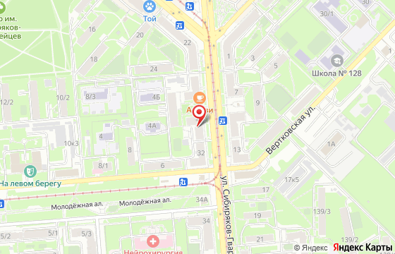 Карта: Новосибирск, ул. Сибиряков-Гвардейцев, 30/4
