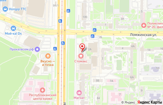 Карта: Казань, Проспект Победы, 90