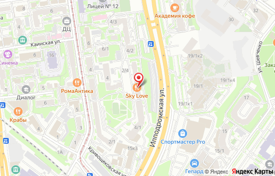 Карта: Новосибирск, ул. Серебренниковская, 4/1