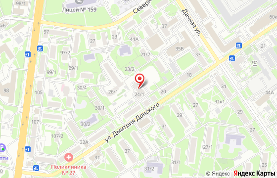 Карта: г. Новосибирск, ул. Д.Донского, 24/1