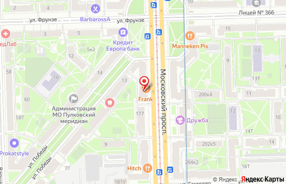 Карта: Московский пр-т 175