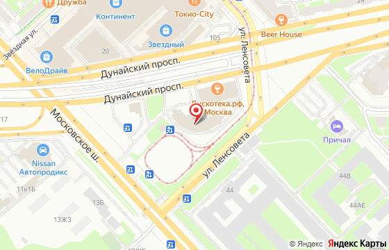 Карта: Санкт-Петербург, Московское шоссе, дом 42, корпус 2, литера А, офис 423