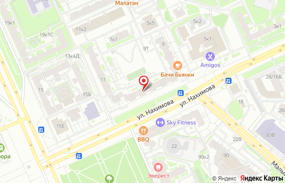 Карта: Санкт-Петербург, ул. Нахимова, д. 11