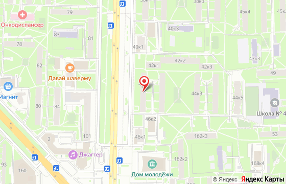 Карта: Новоизмайловский пр., д. 44, к.1