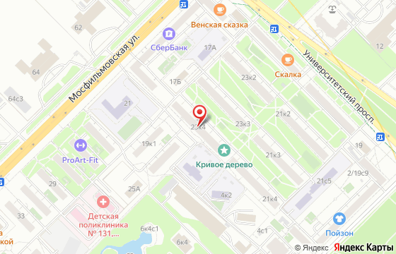 Карта: Университетский проспект, 23 к4