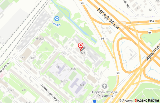 Карта: ул. Холмогорская дом 2, к.3