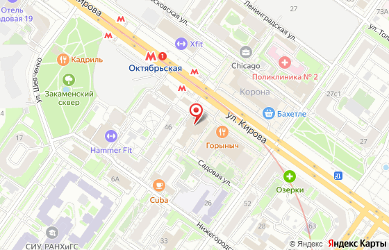 Карта: Новосибирск, ул. Кирова 48, офис 32