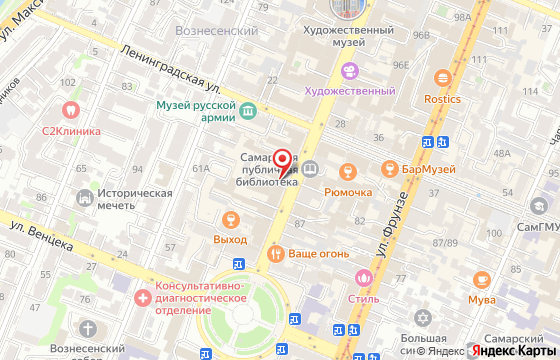 Карта: Самара, Куйбышева 76