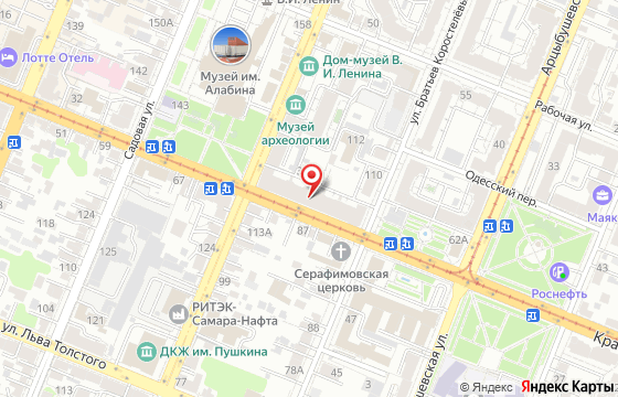 Карта: Самара, Красноармейская улица, 60