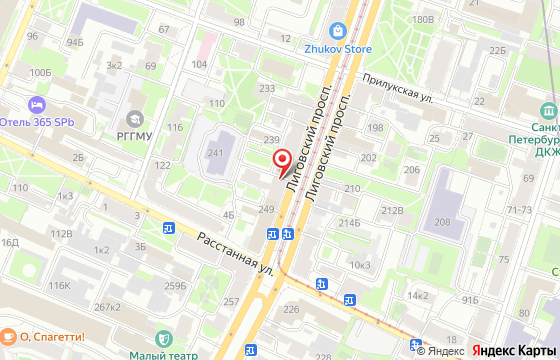 Карта: Санкт-Петербург, Лиговский пр., 247