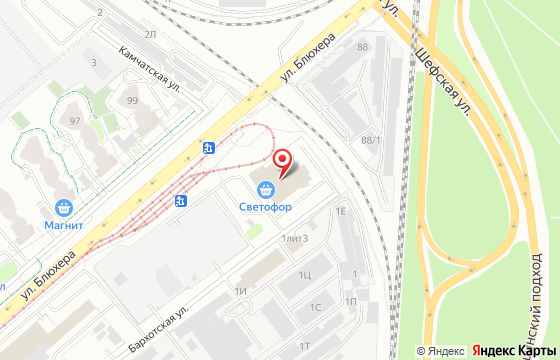 Карта: Екатеринбург, ул. Блюхера, 58