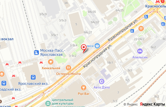 Карта: Москва, Краснопрудная 3-5, с1