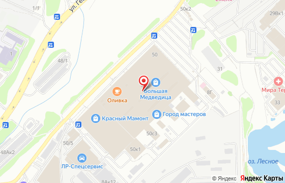 Карта: Новосибирск, ул. Светлановская, 50